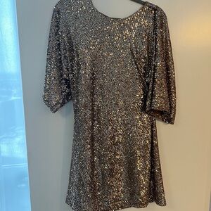 Zara Gold Sequin Dress